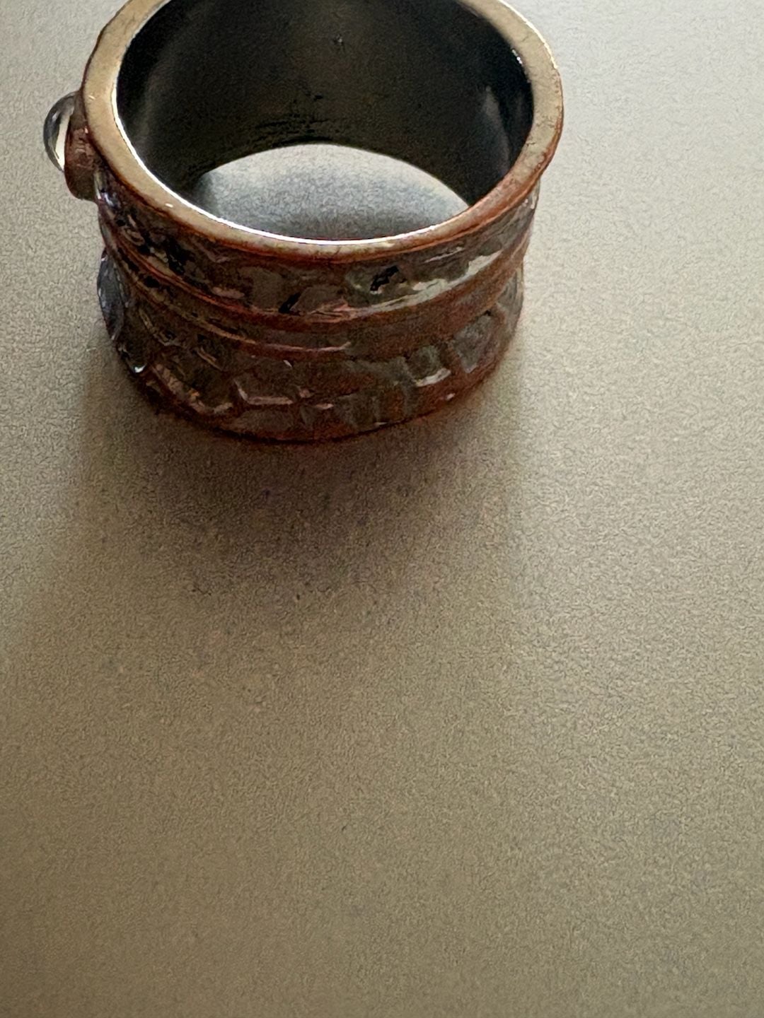 Boho Magic Silver And Brass Honeybee with moonstone Ring Size 7 4