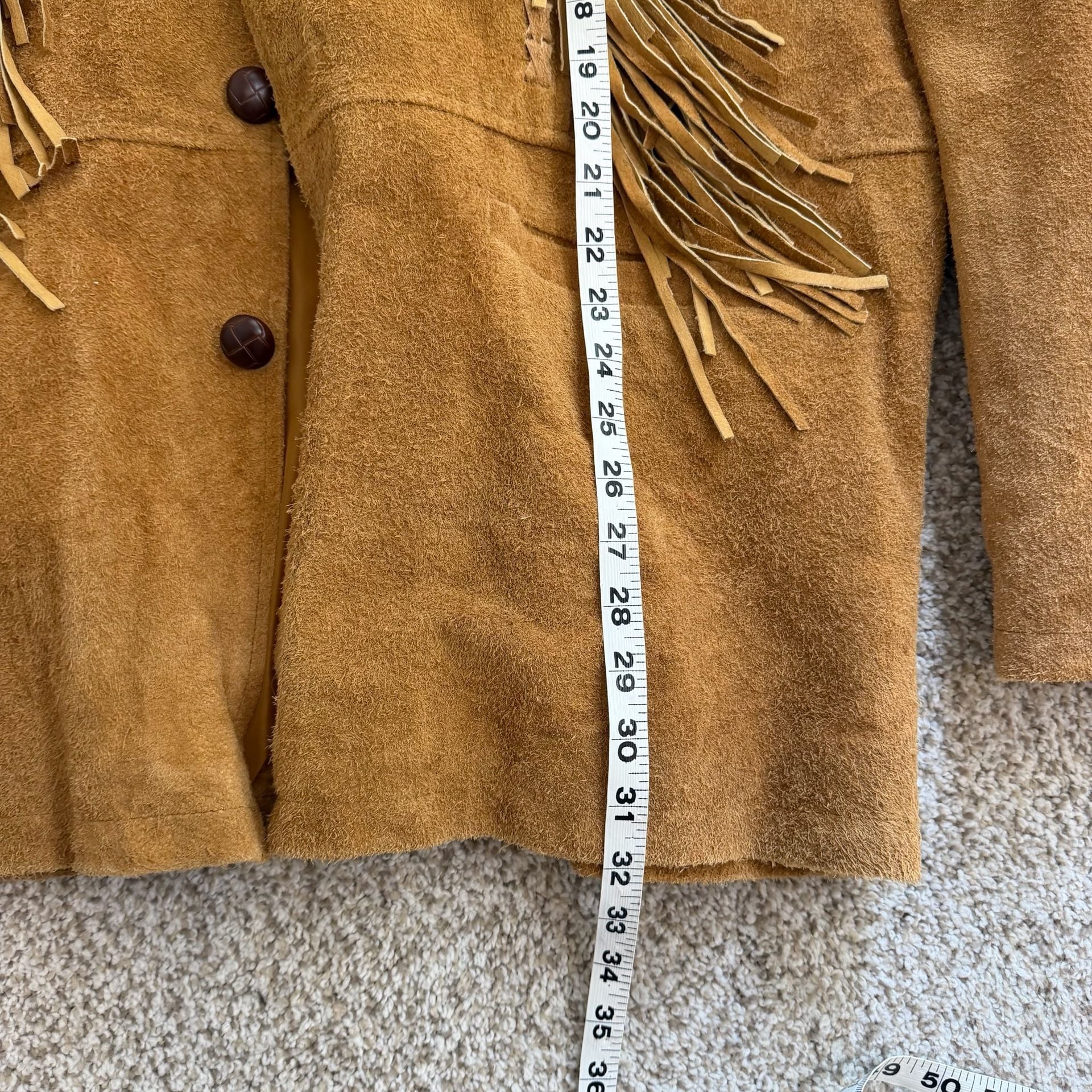 Vintage Tan Fringe Suede Jacket 8