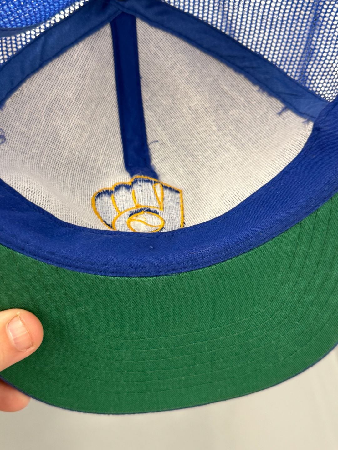 Annco Milwaukee Brewers Trucker Snapback Hat Blue Vintage MLB 5