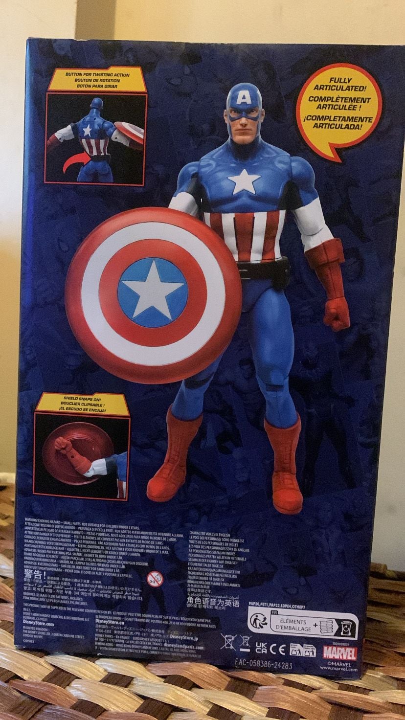 Disney Marvel Captain America Talking Action Figure 13" 2