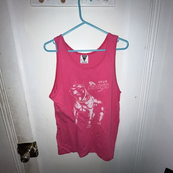 SSI Rude Dogs Tank Top Size M Pink Pitbull Graphic