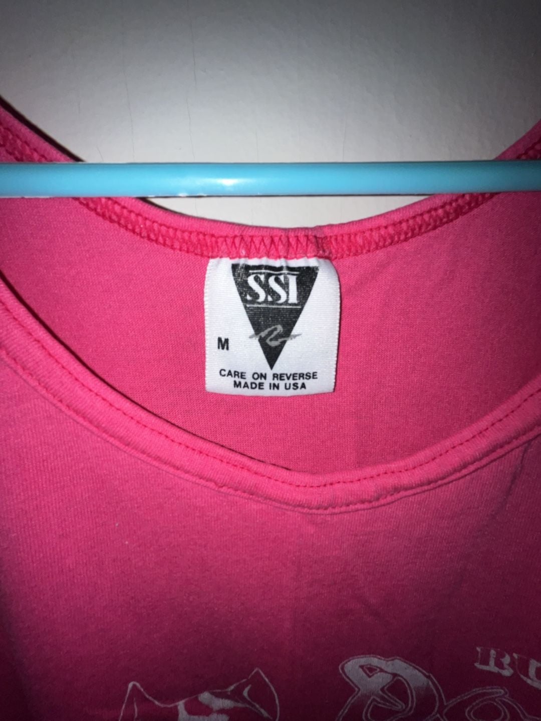 SSI Rude Dogs Tank Top Size M Pink Pitbull Graphic 3