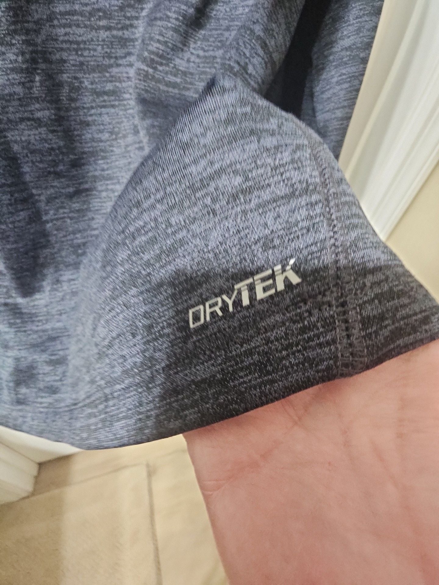 Tek Gear Dry Tek Half Zip Pullover Size X-Large Gray Heather Performance 5