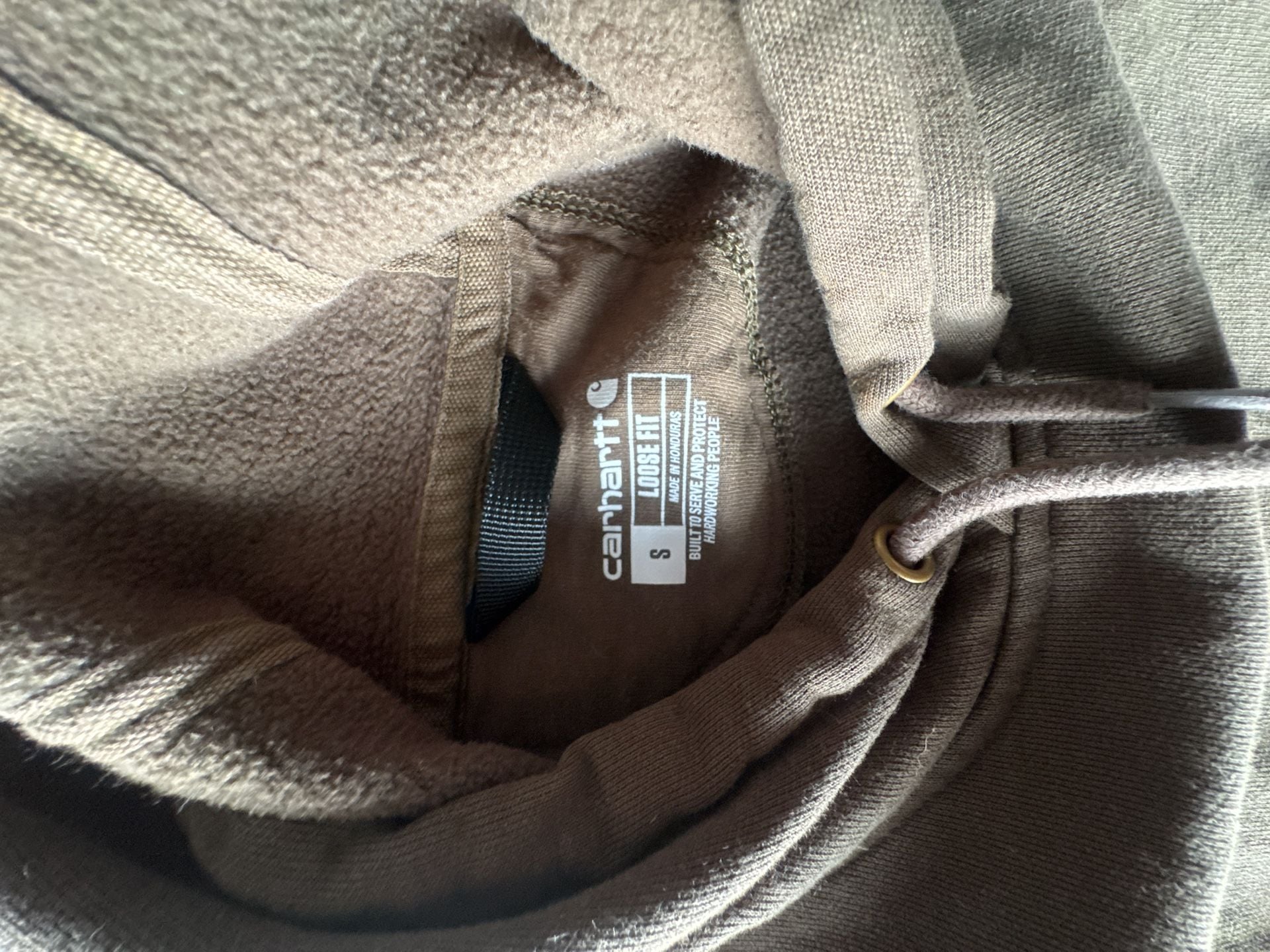 Carhartt Loose Fit Hoodie Size S Brown Pullover Sweatshirt 4