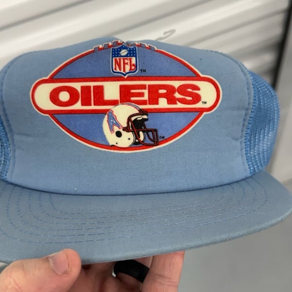 Drew Pearson Houston Oilers Trucker Hat One Size Vintage NFL Snapback