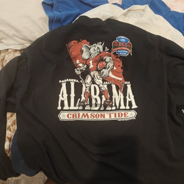 Alabama Crimson Tide BCS National Championship 2010 Long Sleeve T Shirt Small