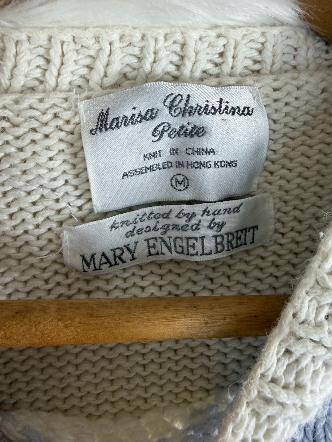 Marisa Christina Beach Scene Intarsia Knit Sweater Petite Multi 5