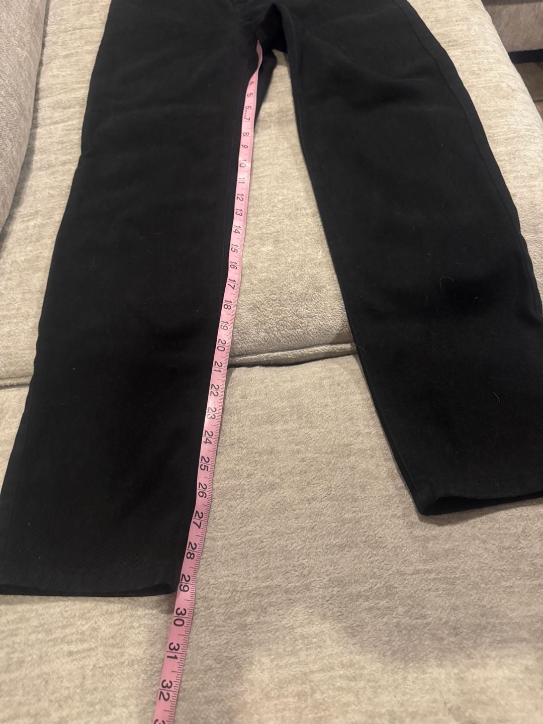 Lauren Jeans Co. High Rise Straight Leg Jeans Sz 4 Black Denim Soft 100% Cotton 8