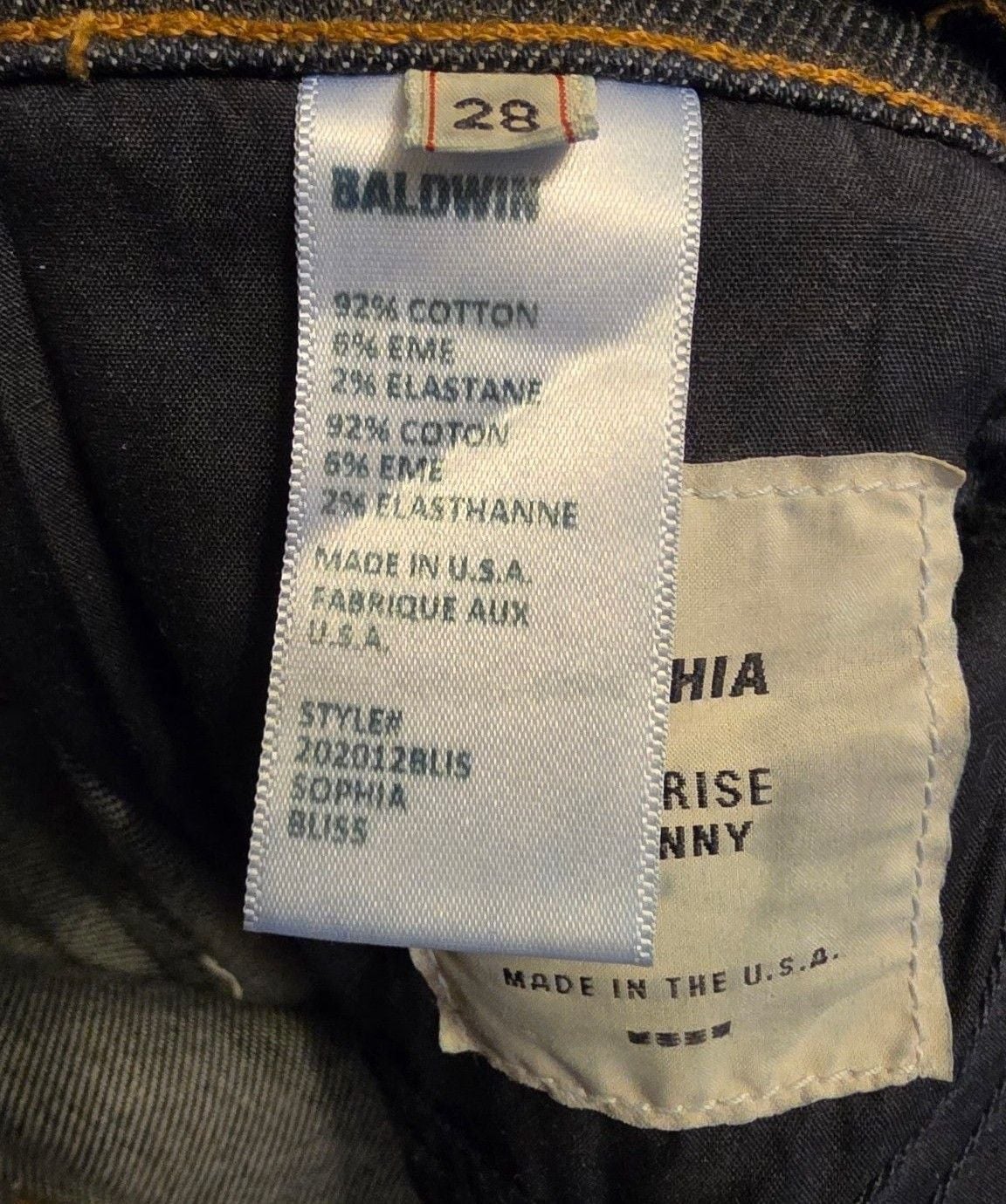 BALDWIN Skinny Jeans Dark Blue Denim 7