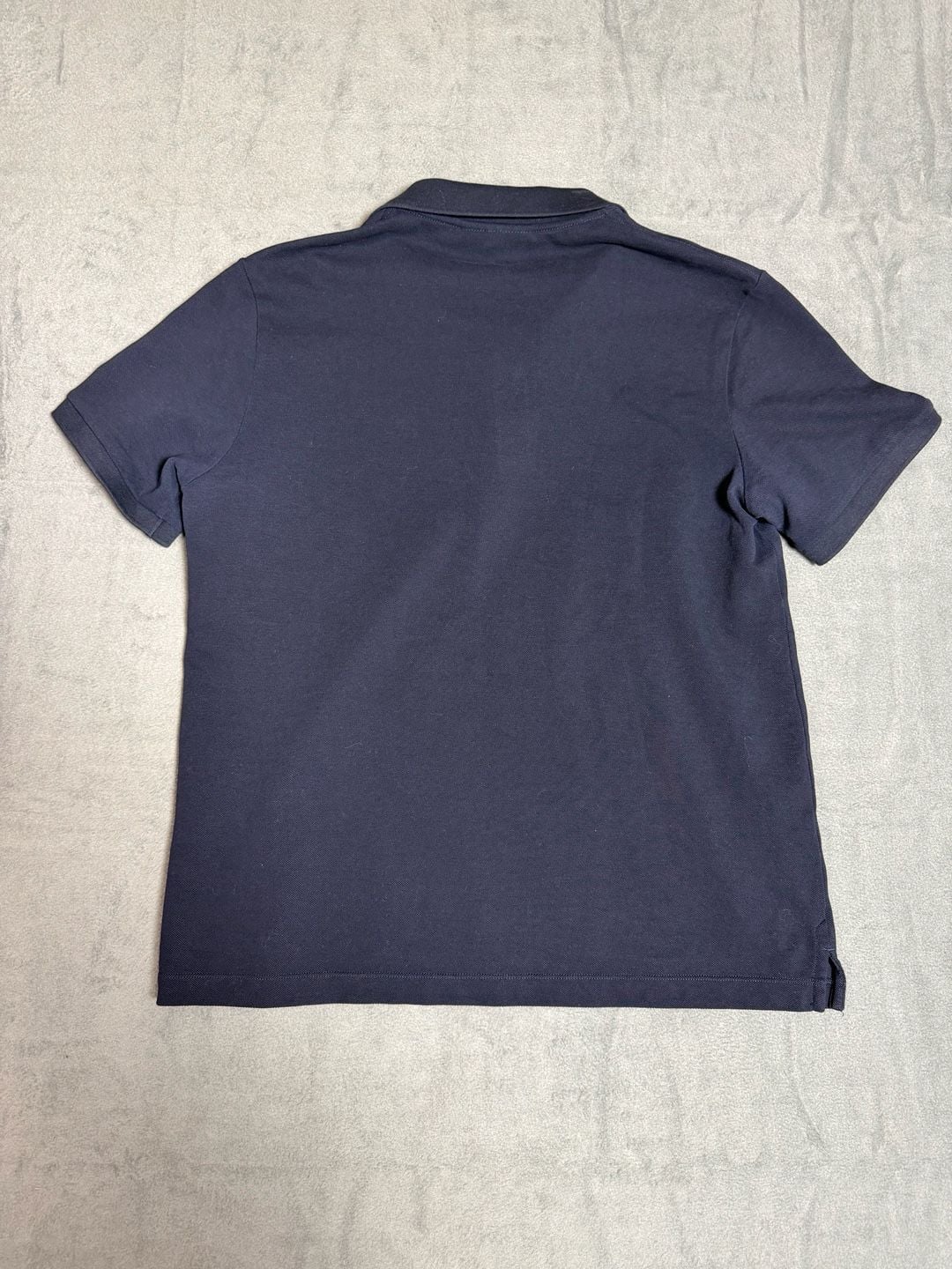 Burberry Cotton Polo Shirt Size L Navy Blue Placket Logo 8