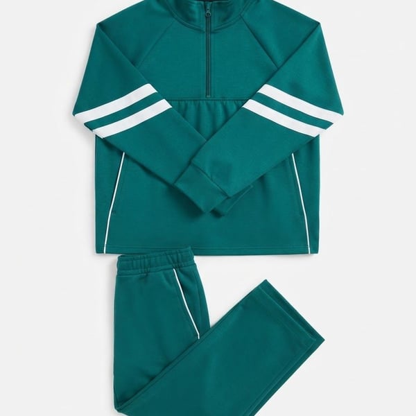 The Children's Place Boys Long Raglan Sleeve Contrast Scuba Track Jacket Green