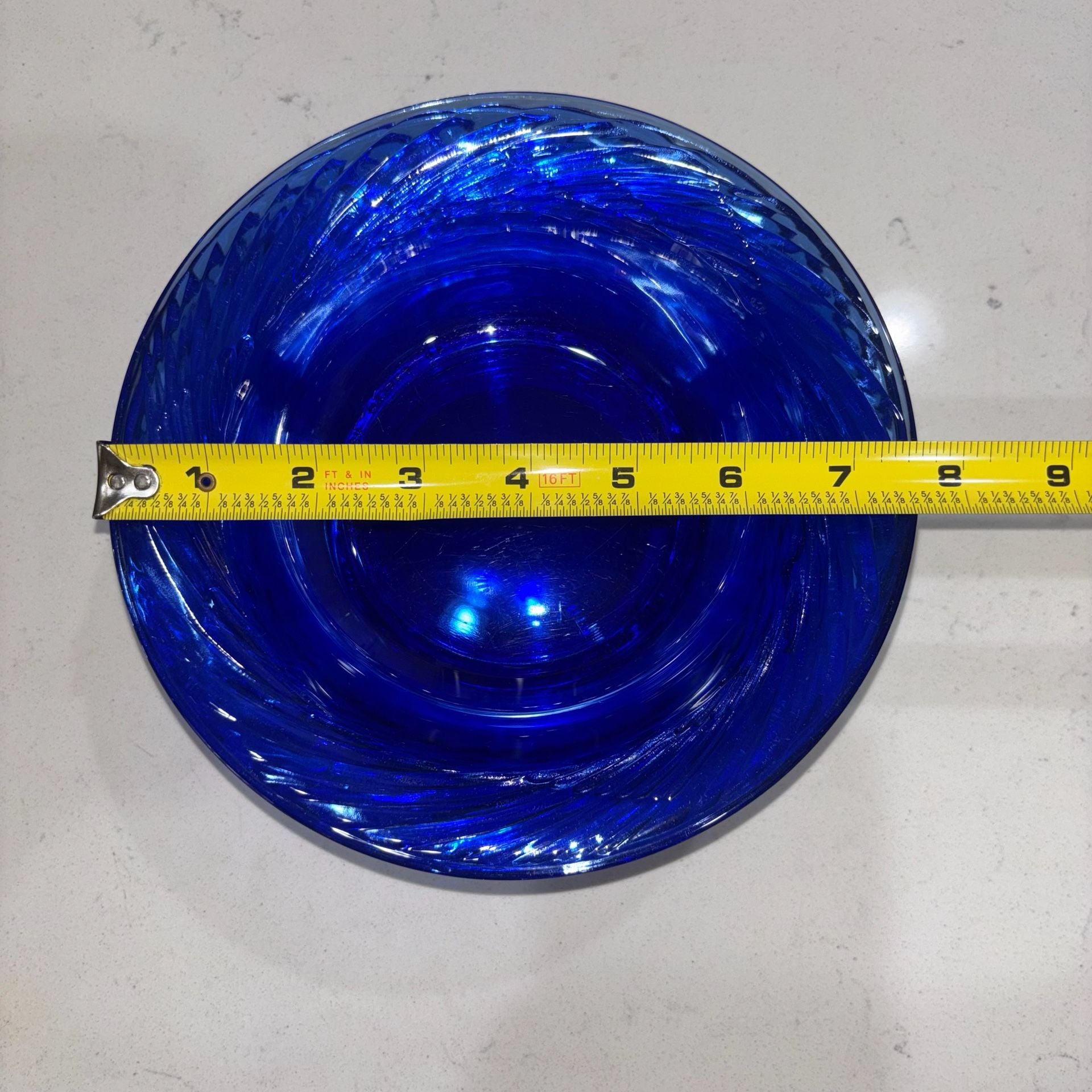 Pyrex Festiva Swirl Cobalt Blue 7.5" Bowls Set Of 6 8
