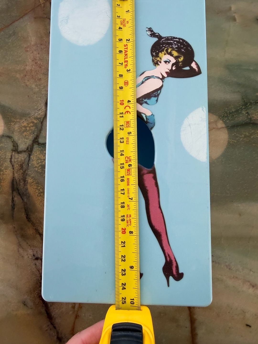 Spextrum Tissue Up Girl Tissue Box Holder Light Blue Pin Up 6