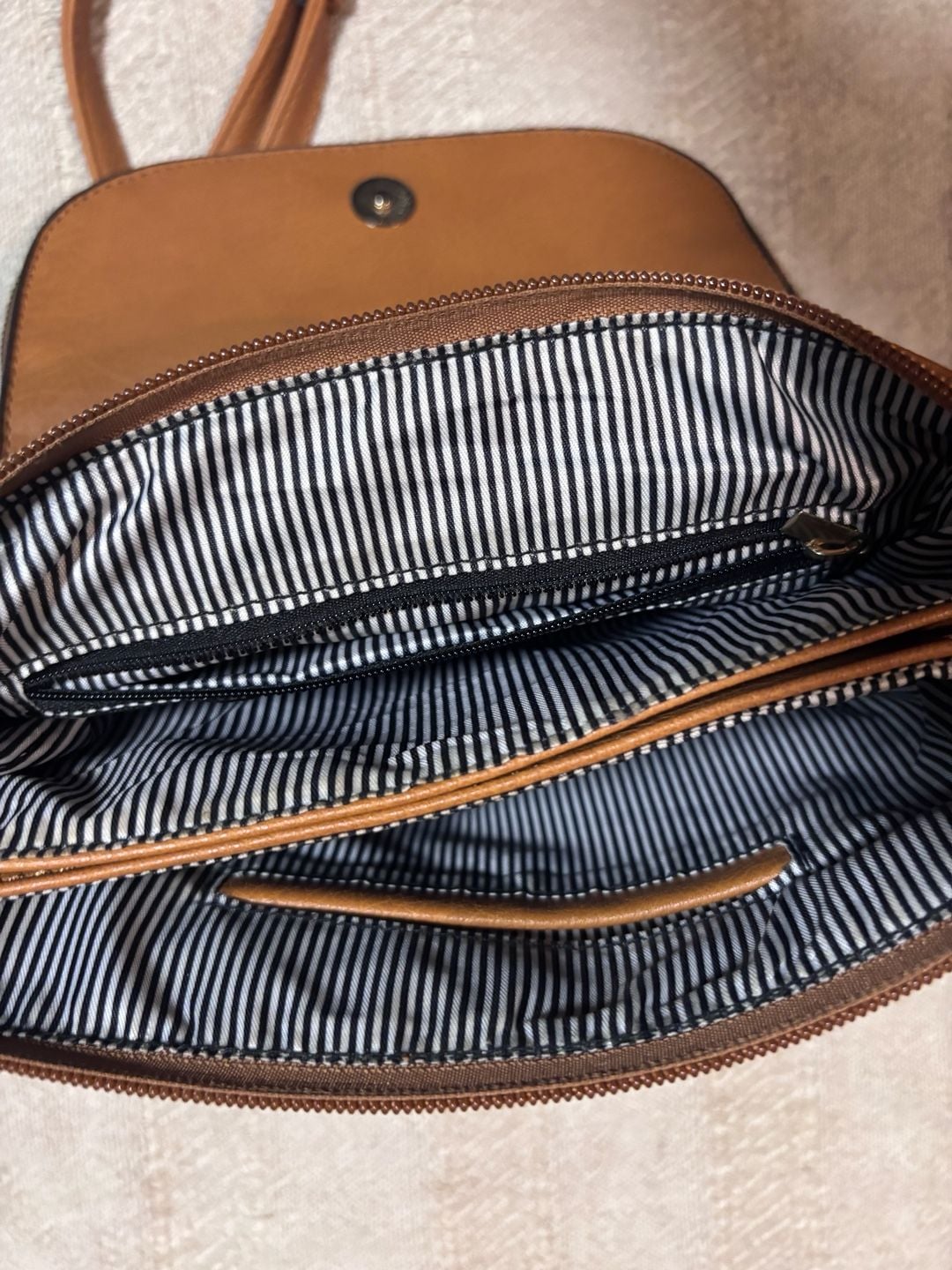 Unbranded Brown Pebbled Leather Crossbody Bag with Tassel 9