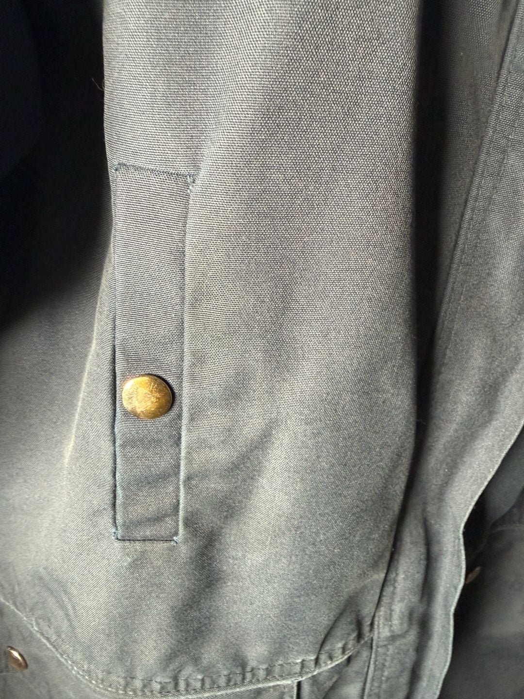 Blue vintage jacket/coat High Neck Pockets Lined Zip Men's 4