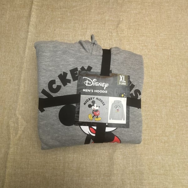 Disney Mickey Mouse Men's Hoodie Size XL Gray Graphic Print