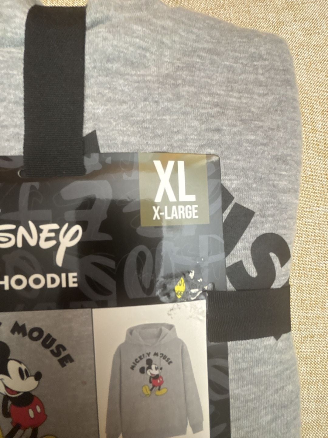 Disney Mickey Mouse Men's Hoodie Size XL Gray Graphic Print 4