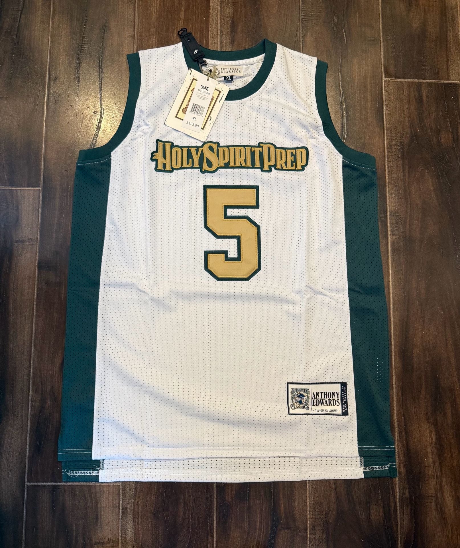 Headgear Classics Anthony Edwards Holy Spirit Prep High School Basketball Jersey 4