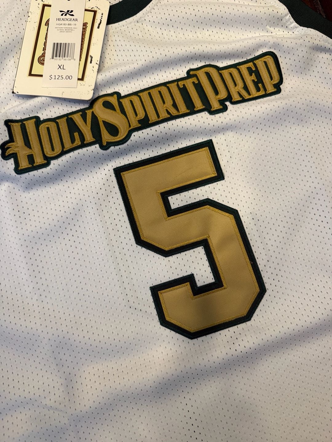 Headgear Classics Anthony Edwards Holy Spirit Prep High School Basketball Jersey 6