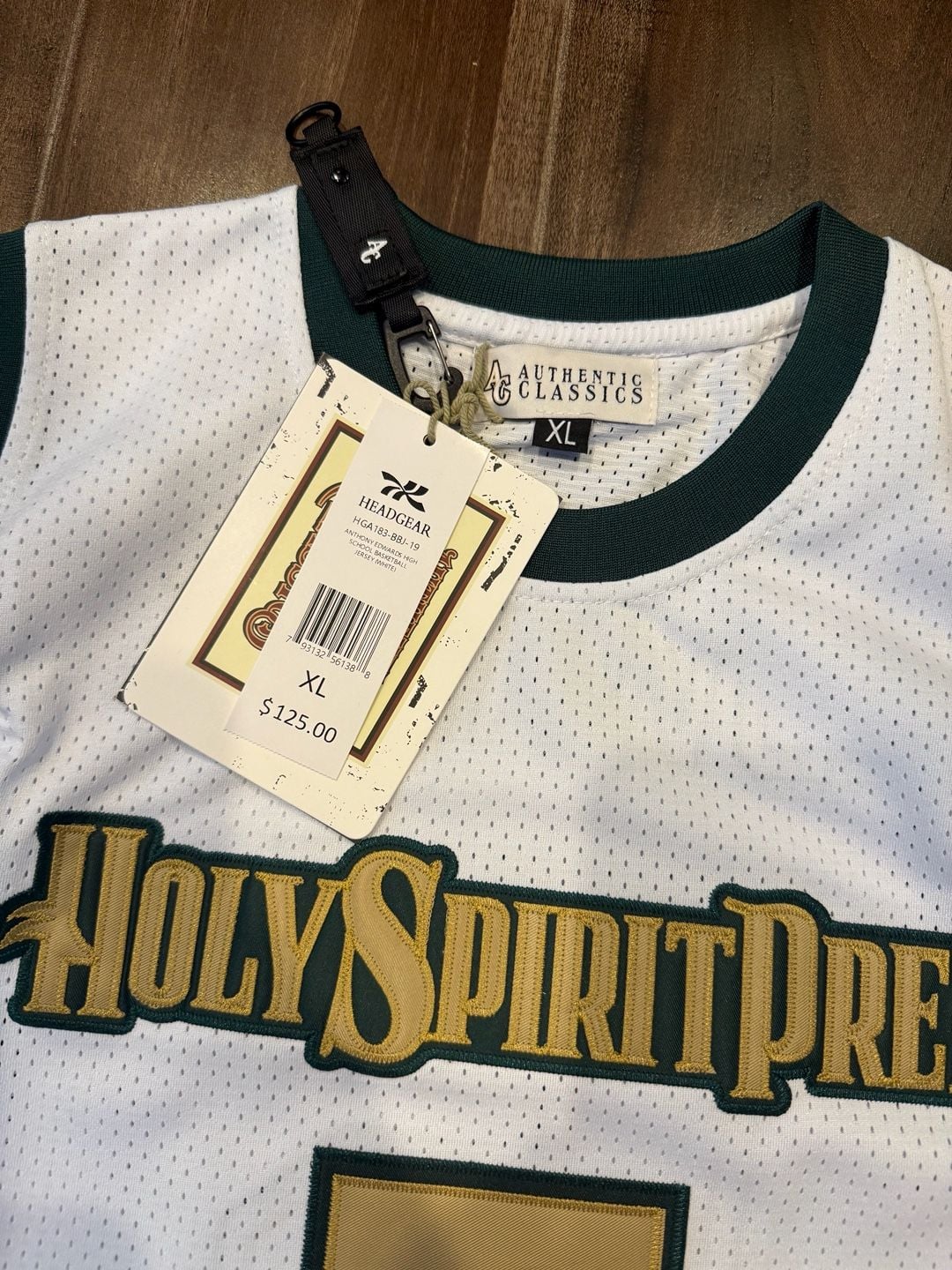 Headgear Classics Anthony Edwards Holy Spirit Prep High School Basketball Jersey 7