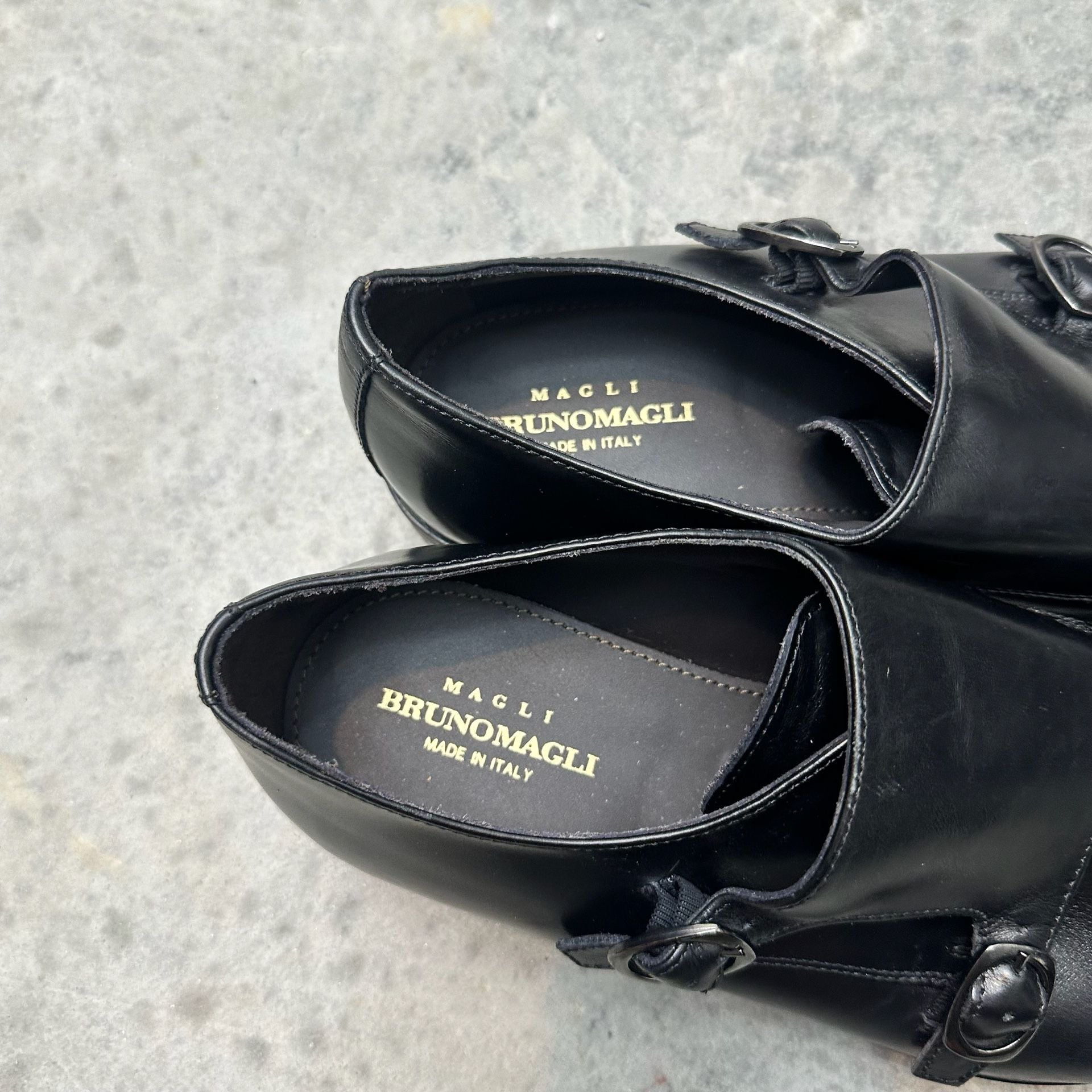 Bruno Magli Black Leather Double Monk Dress Shoes - Size 9 4