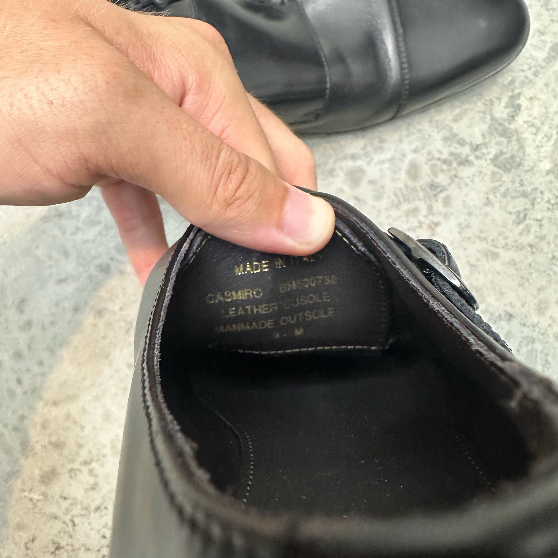 Bruno Magli Black Leather Double Monk Dress Shoes - Size 9 6
