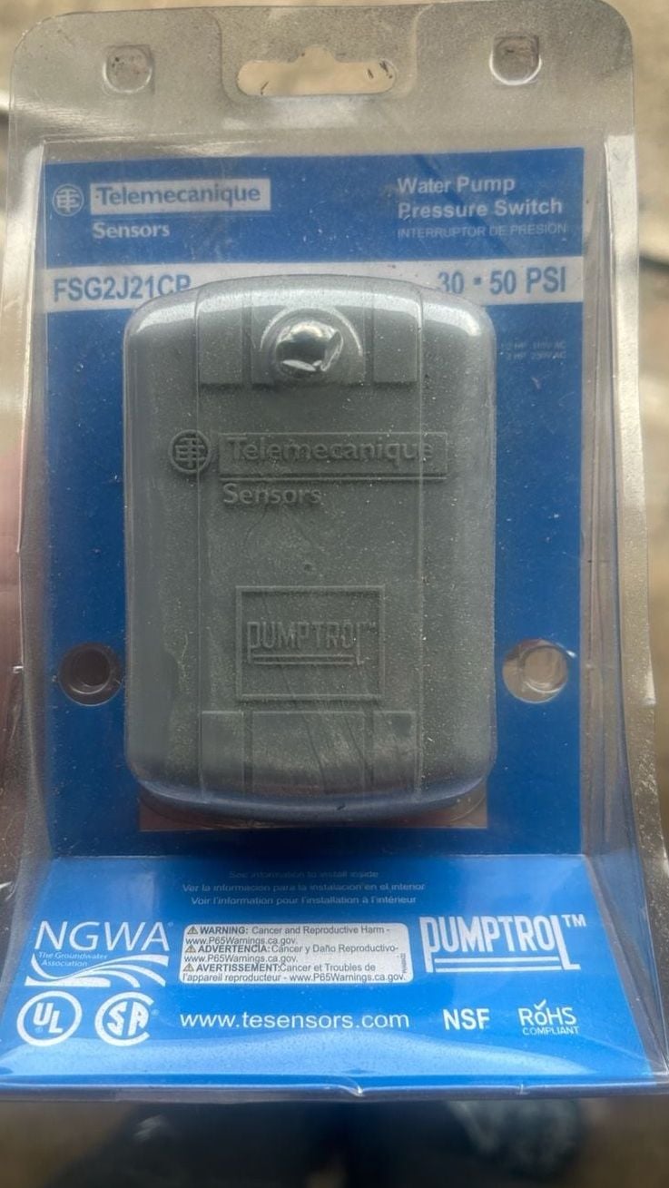 Telemecanique Pumptrol Pressure Switch 30-50 PSI 1
