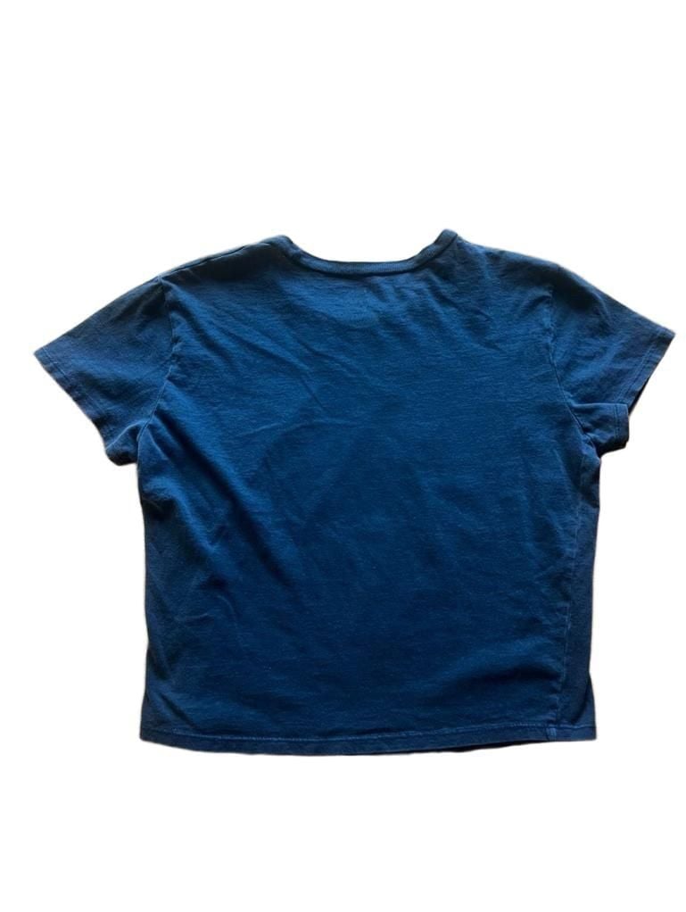 Pink Floyd Marquee Graphic Crop T-Shirt Size L Navy Blue Psychedelic Band Tee 8