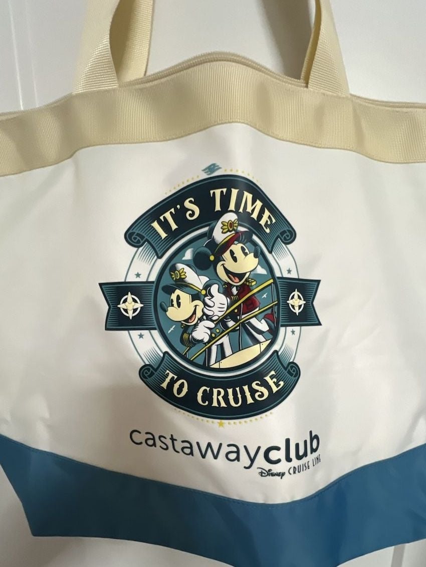 NEW Disney Cruise Line Castaway Club It's Time To Cruise Zippered Tote Bag 2