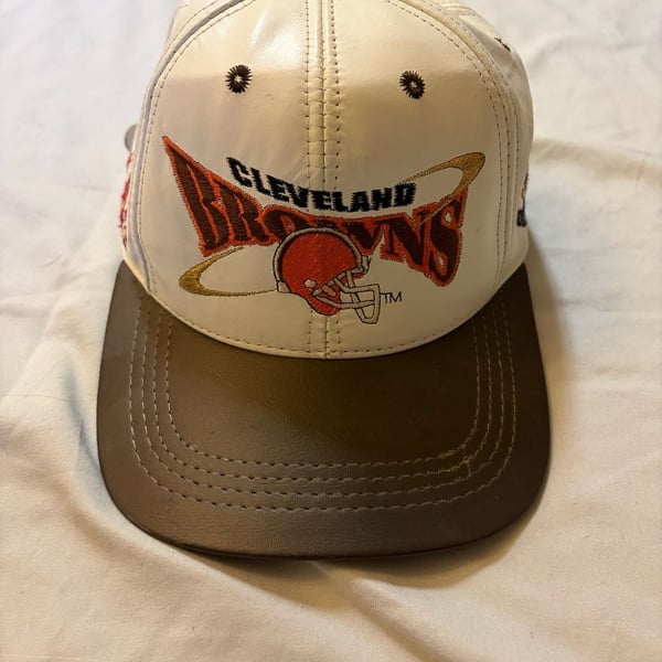Pro Elite Cleveland Browns Leather Vintage Strapback Hat Cap