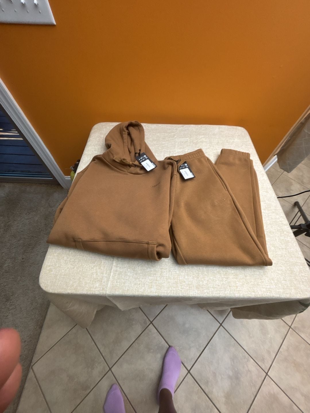 Snipes Men's Core Fleece Hoodie and Sweatpants Chestnut Size M 1