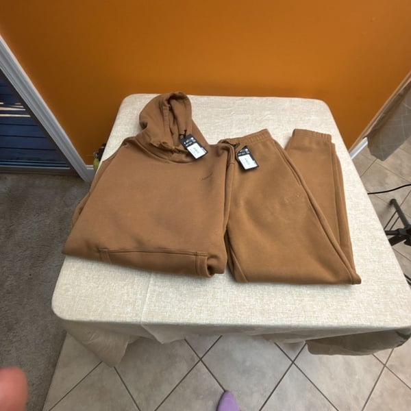 Snipes Men's Core Fleece Hoodie and Sweatpants Chestnut Size M