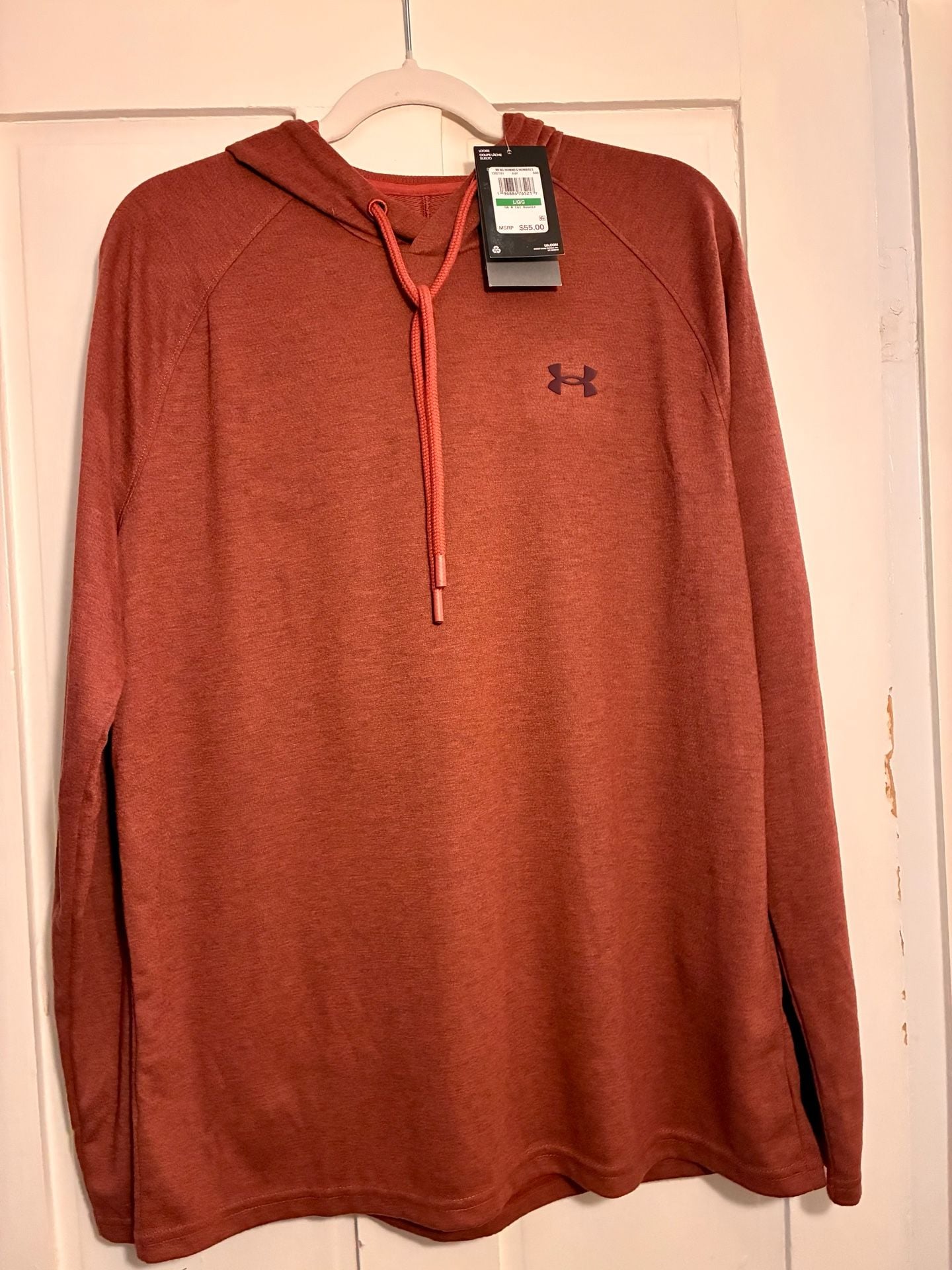 Under Armour CGI Hoodie Size L Rust Red Long Sleeve Pullover 2