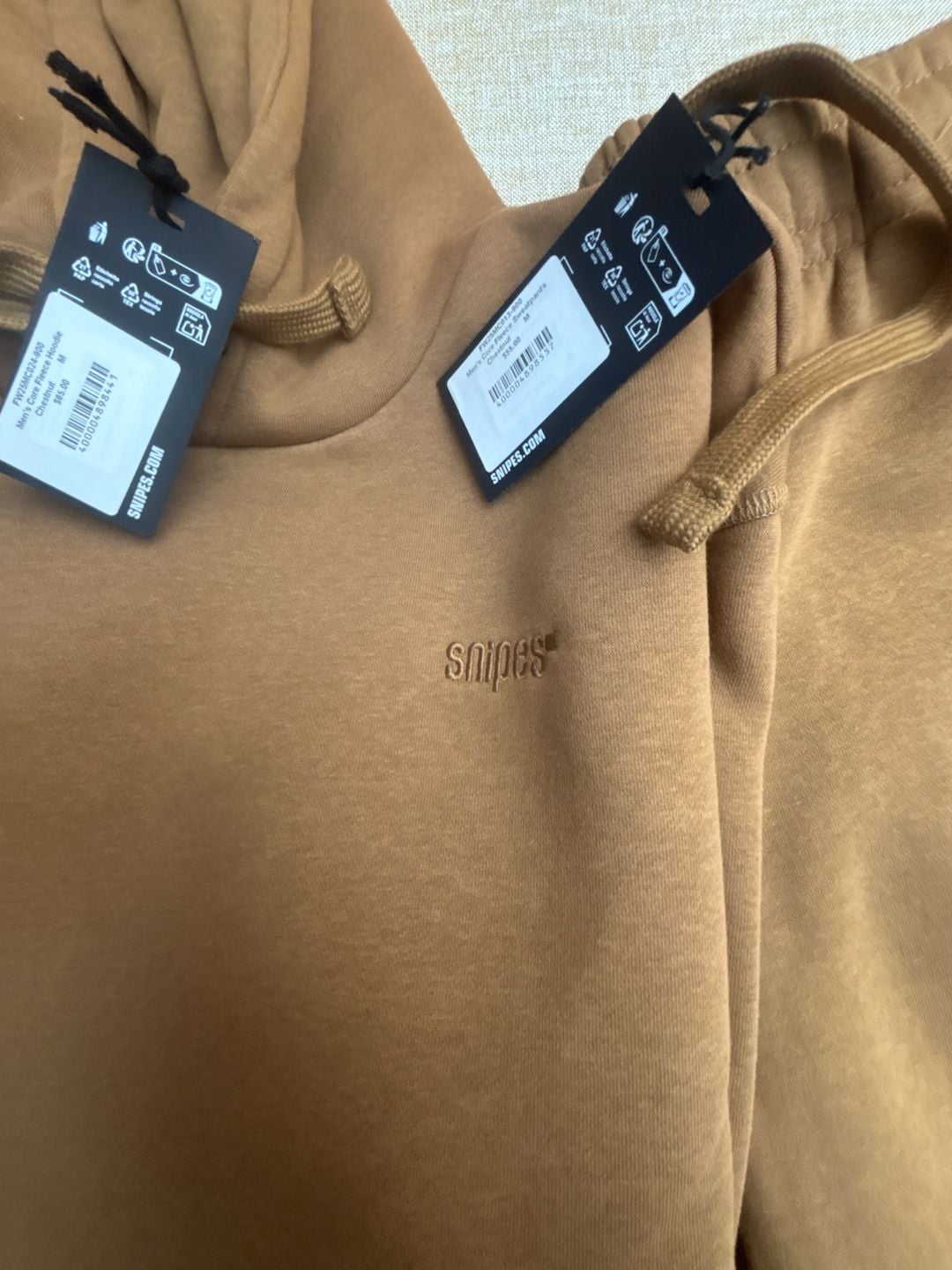 Snipes Men's Core Fleece Hoodie and Sweatpants Chestnut Size M 5