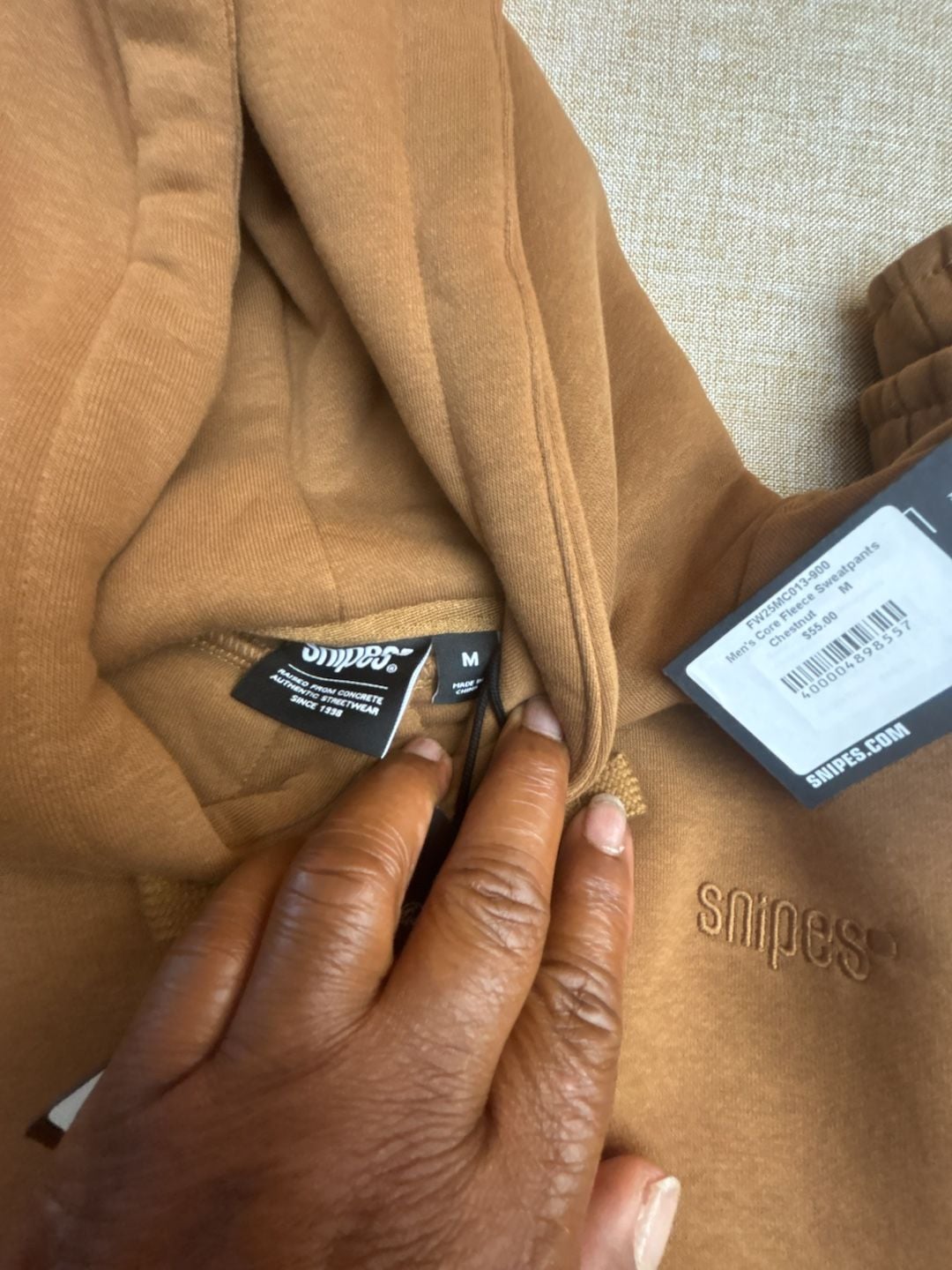 Snipes Men's Core Fleece Hoodie and Sweatpants Chestnut Size M 6