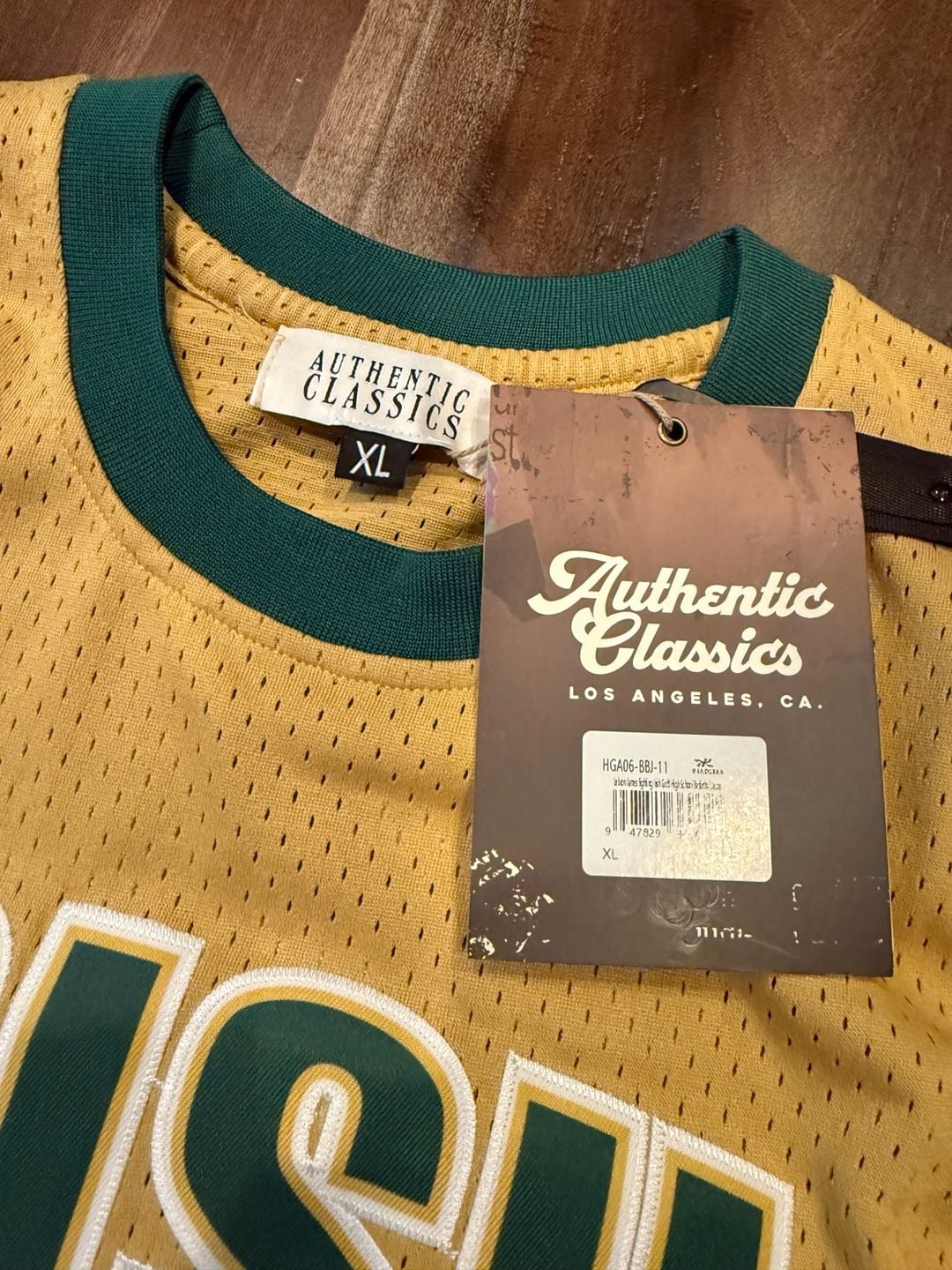 Authentic Classics LeBron James Irish 23 Basketball Jersey XL Yellow Green 7