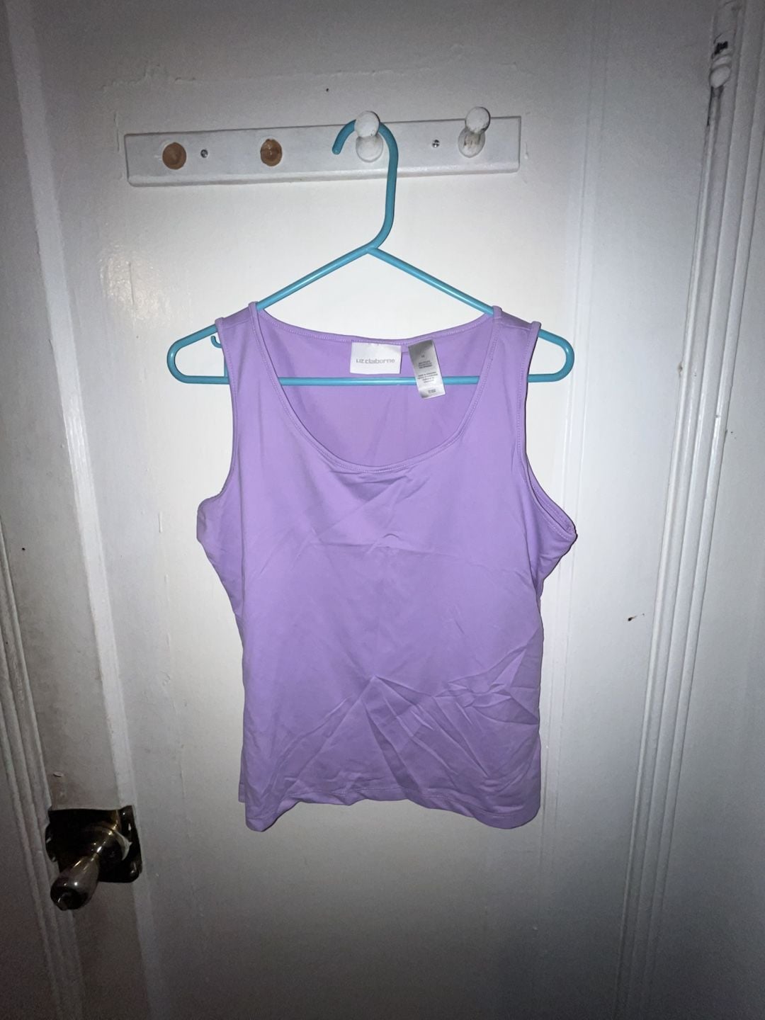 Liz Claiborne Tank Top Size M Lavender Nylon Spandex 2