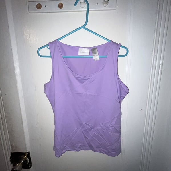 Liz Claiborne Tank Top Size M Lavender Nylon Spandex