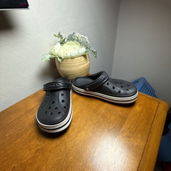 Crocs Bayaband Clog Black White Slip On Shoes W7/M5