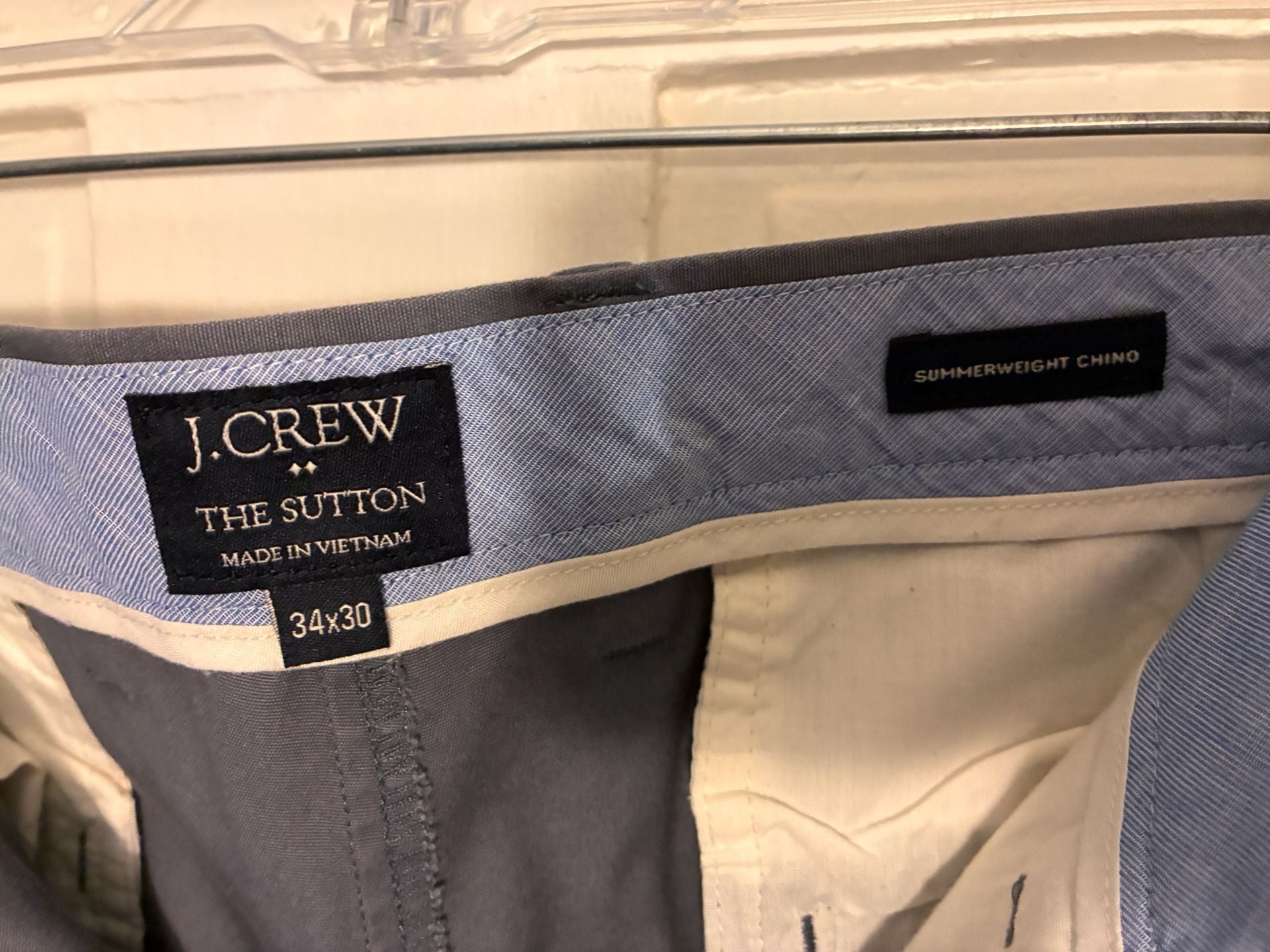 J.Crew The Sutton Summerweight Chino Pants 34x30 Gray 4