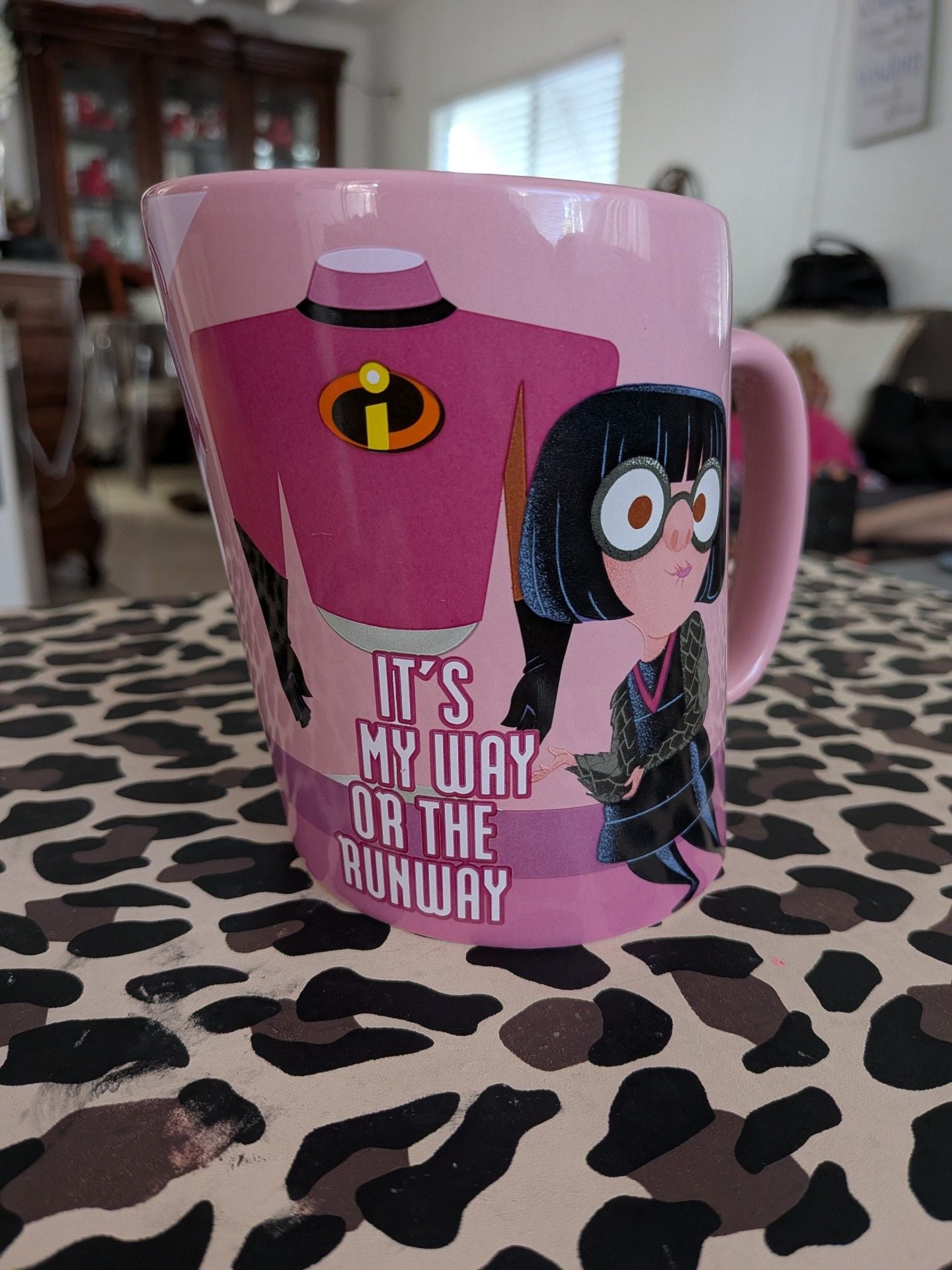 Disney Pixar The Incredibles Edna Mode Coffee Mug Pink 2
