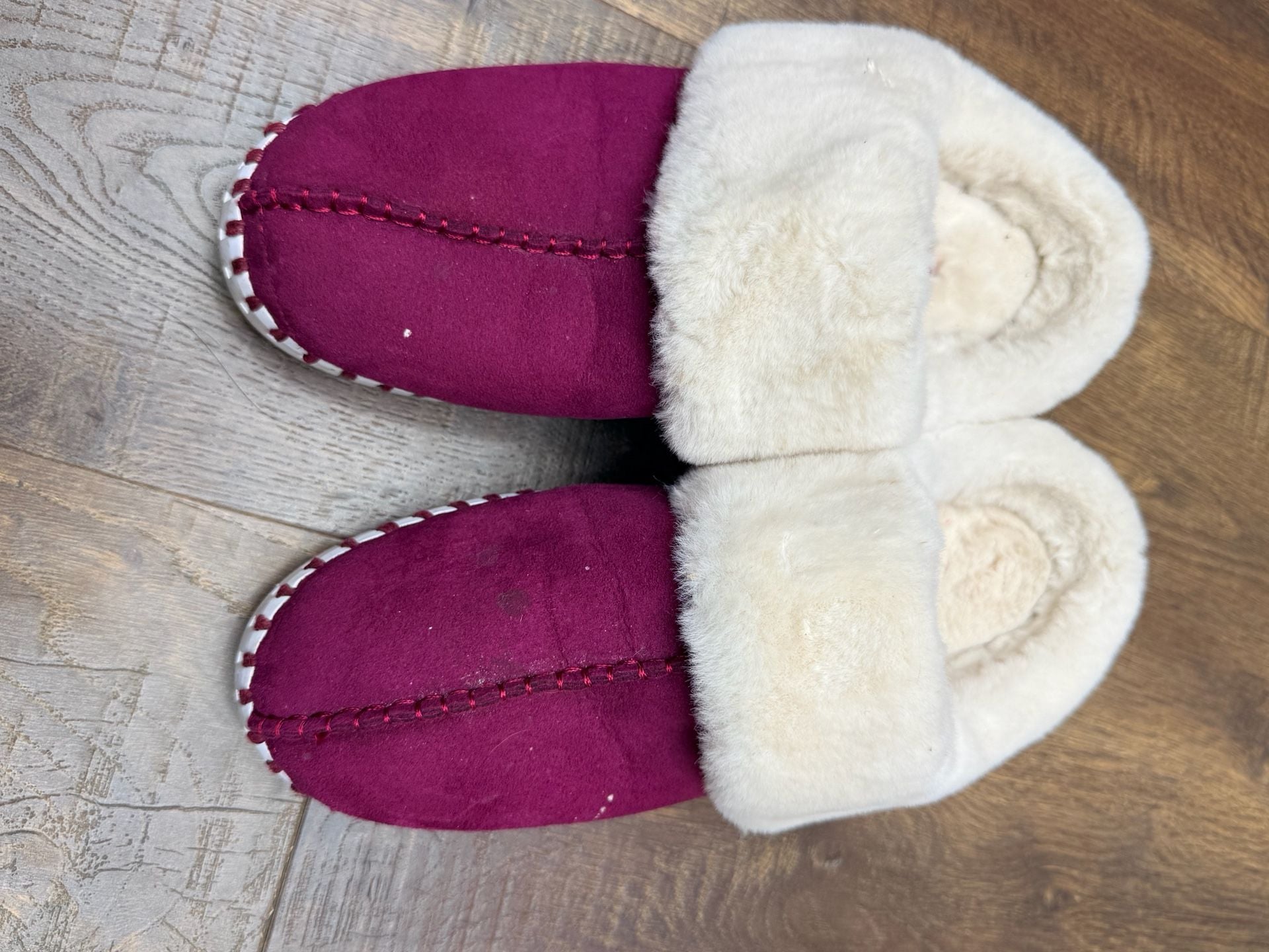 Ilse Jacobsen Slippers Size 41W Purple Suede Faux Fur 2