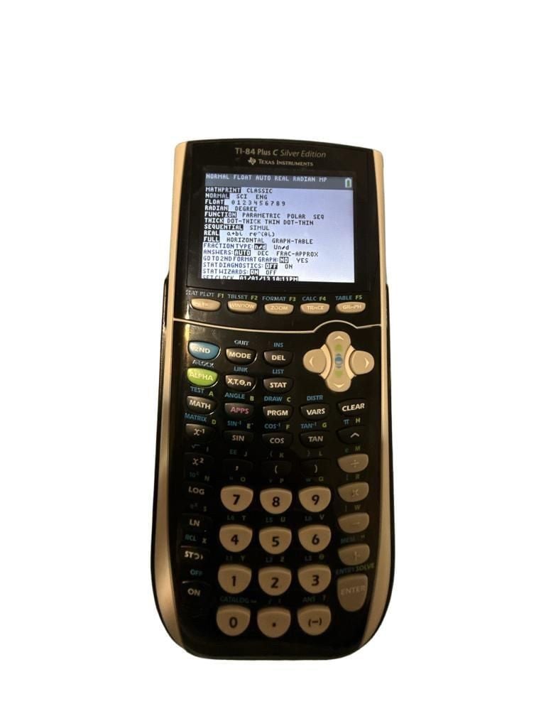 Texas Instruments TI-84 Plus C Silver Edition Graphing Calculator rechargeable 1