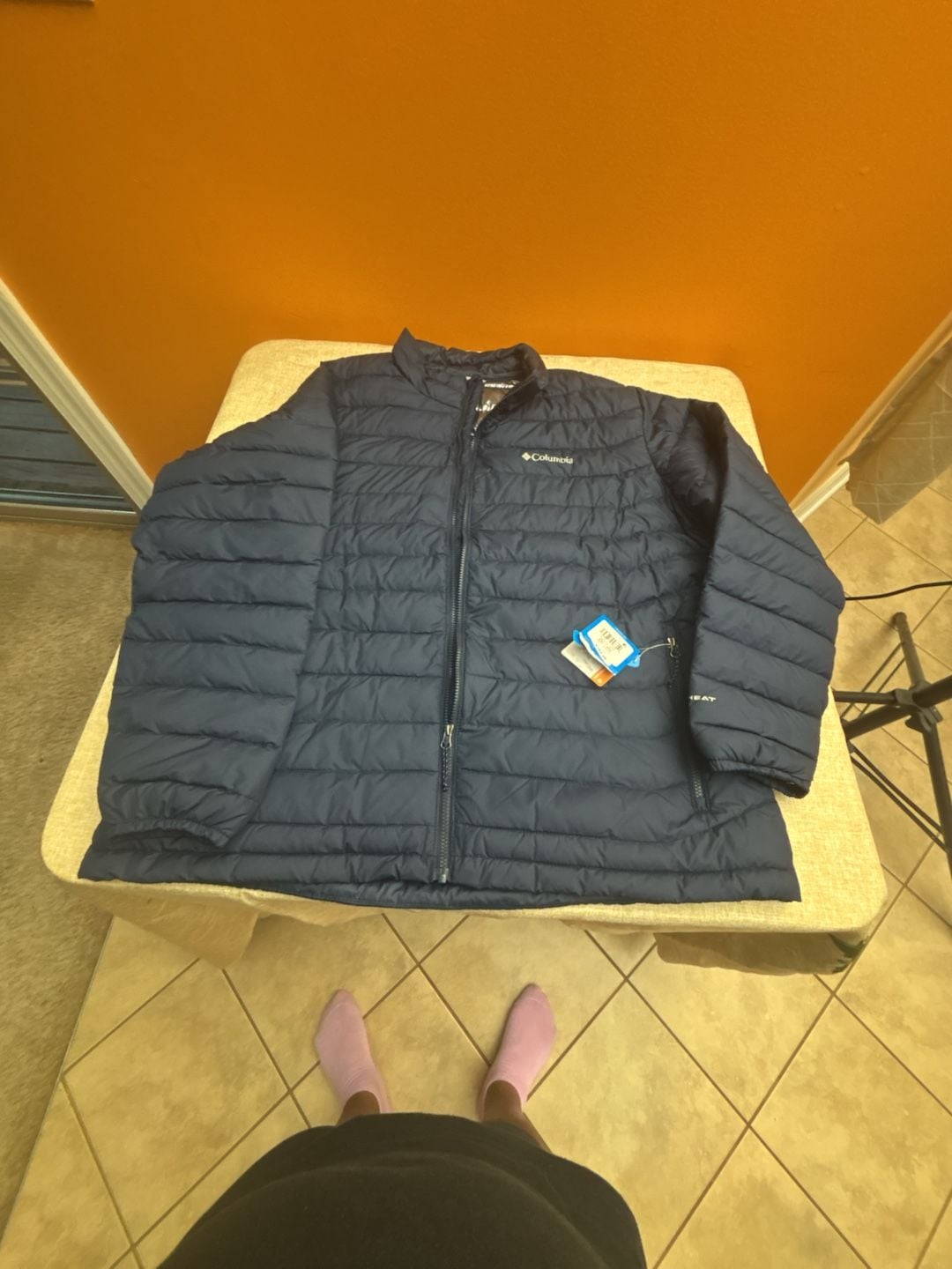 Columbia Powder Lite II Jacket XXL 2TG Blue Omni-Heat Puffer Jacket 2