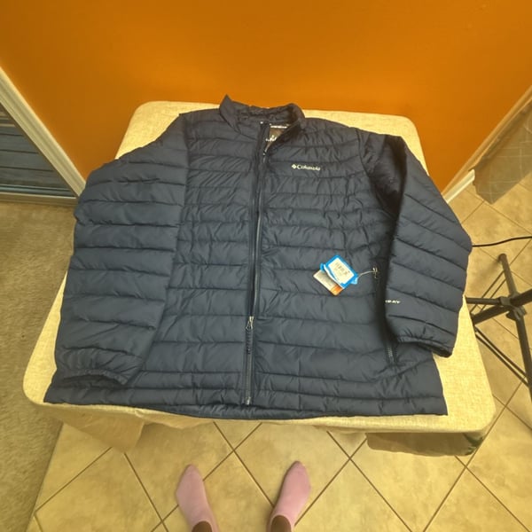 Columbia Powder Lite II Jacket XXL 2TG Blue Omni-Heat Puffer Jacket