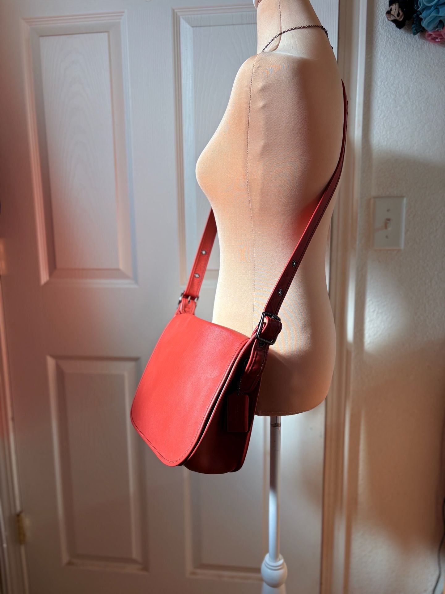 Coach 75TH ANNIVERSARY Limited Edition Women's Leather Shoulder Saddle Bag in Tomato Red 6