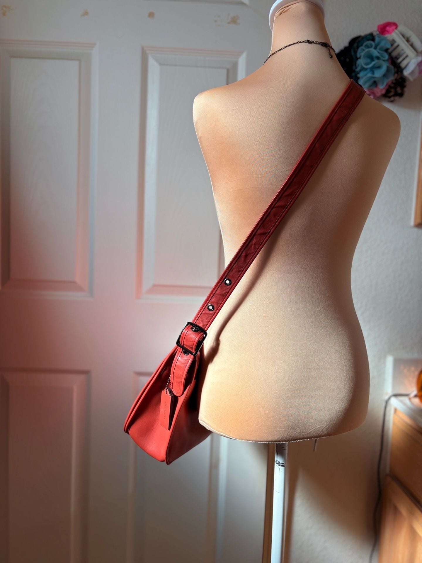 Coach 75TH ANNIVERSARY Limited Edition Women's Leather Shoulder Saddle Bag in Tomato Red 8