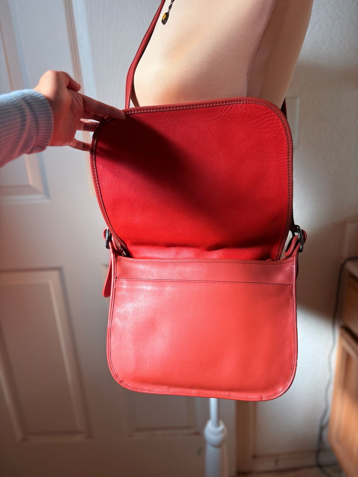 Coach 75TH ANNIVERSARY Limited Edition Women's Leather Shoulder Saddle Bag in Tomato Red 9