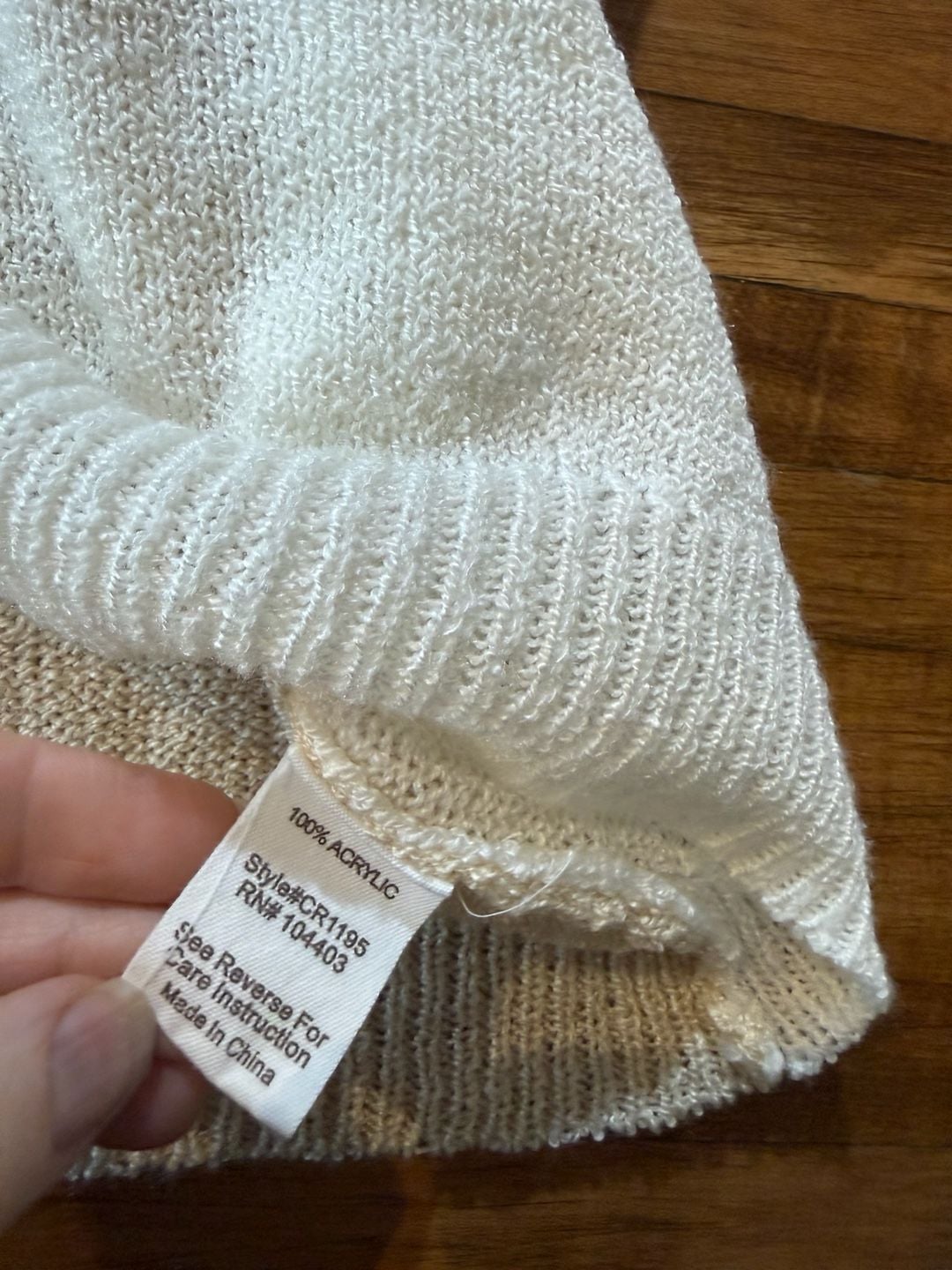 Blu Pepper Sweater Tank Size M Cream Knit Button Back (n1) 5