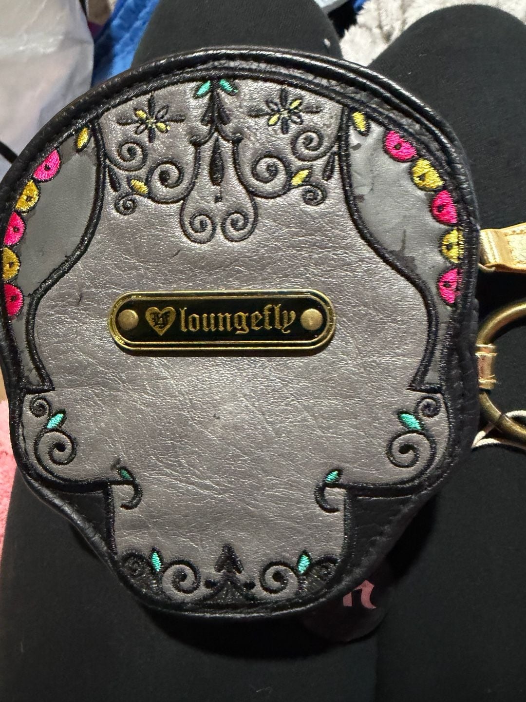 Loungefly Sugar Skull Wristlet Purse - Heart Tag 3